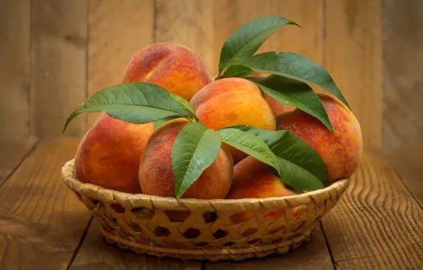 Картинка фрукты, персики, спелые