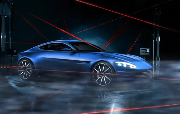 Картинка Aston Martin, Dark, Car, Lagonda, Blue, Laser, Limited, DB10