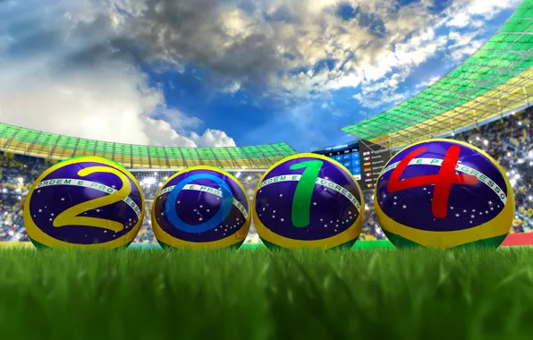 Футбол, мяч, стадион, бразилия, чемпионат мира, 2014