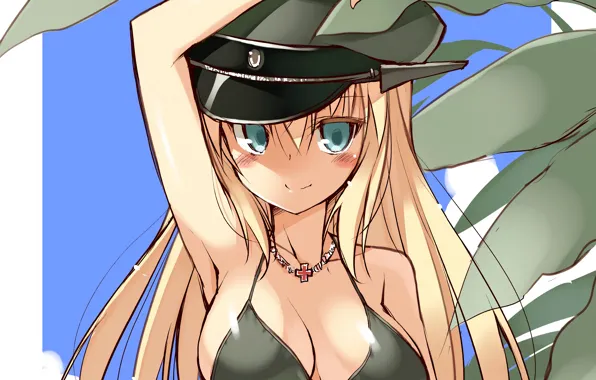 Girl, sexy, cleavage, long hair, boobs, anime, beautiful, pretty