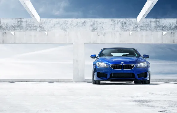 Картинка небо, синий, бмв, BMW, кабриолет, blue, front, Cabrio