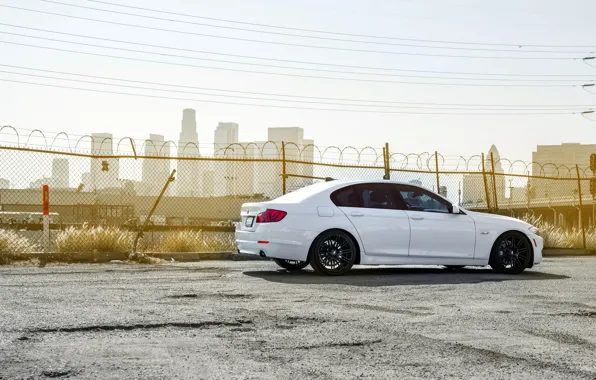 Картинка бмв, BMW, 535i, F10. white, XO Wheels