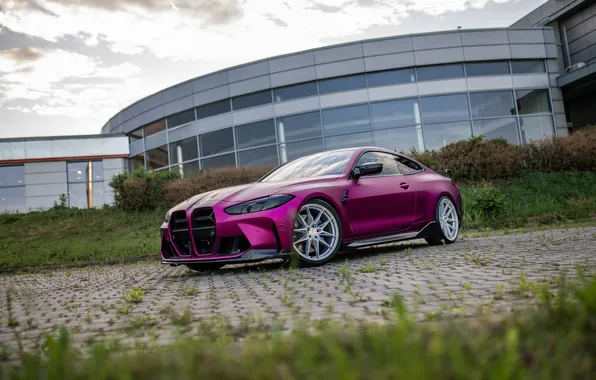 Pink, BMW, Side, Sportcar, BMW M4