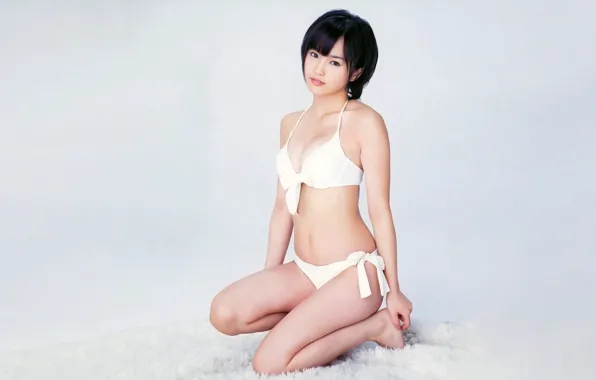 Girl, sexy, cleavage, boobs, smile, beautiful, short hair, pretty