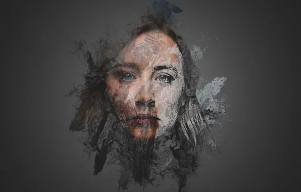 Pretty, photoshop, Actress, Saoirse Ronan