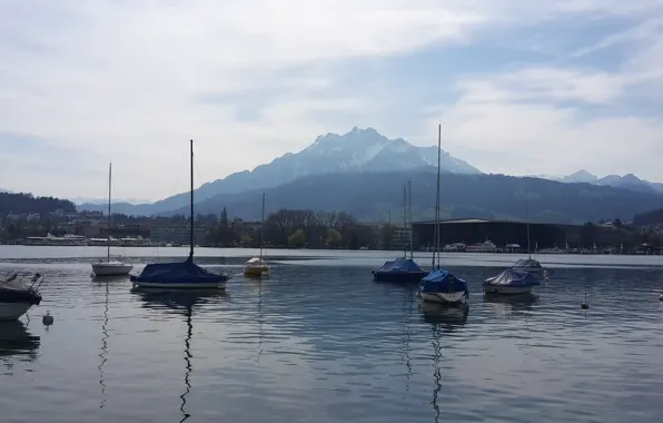Switzerland, ALPS, lake Lucern, mount Pilatus, Lucern