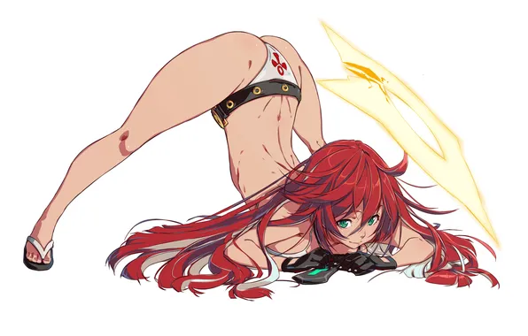 Girl, sexy, lingerie, ass, pantsu, bra, panties, red hair