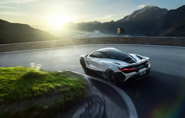 McLaren, суперкар, вид сзади, 2018, Novitec, 720S
