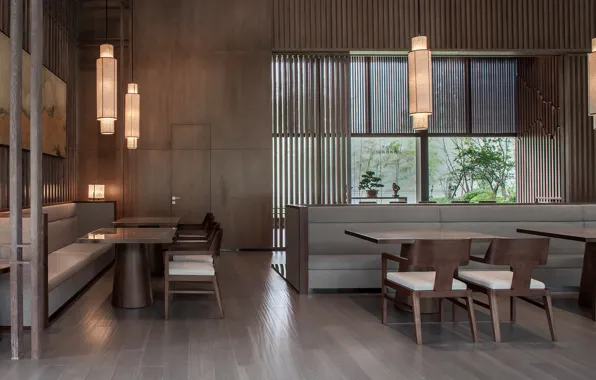 Дизайн, China, интерьер, Китай, ресторан, Нанкин, Nanjing, Zen интерьер