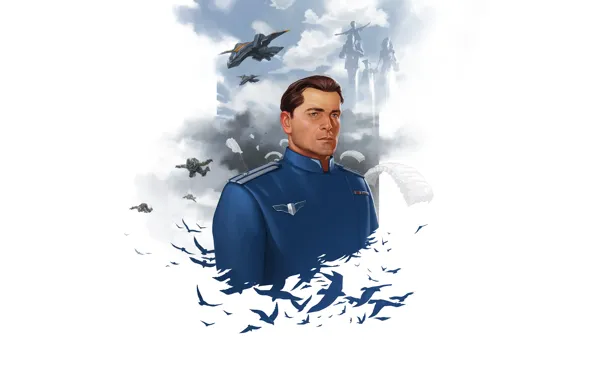 Минимализм, Рисунок, Самолеты, Фон, СССР, Арт, Мужчина, Art