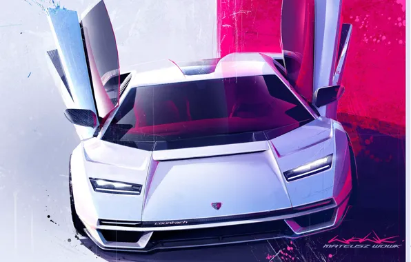 Art, Countach, Lambordgini, 2022