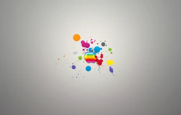 Картинка брызги, apple, разноцветный