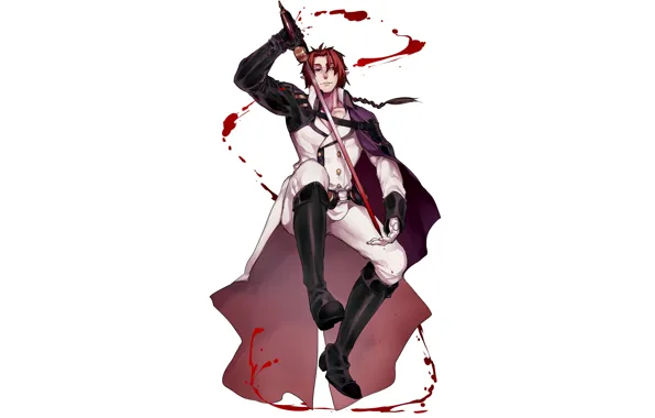 Кровь, вампир, парень, Owari no Seraph, Последний серафим, Кроули