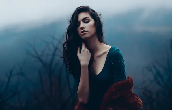 Девушка, лицо, фон, волосы, Magda