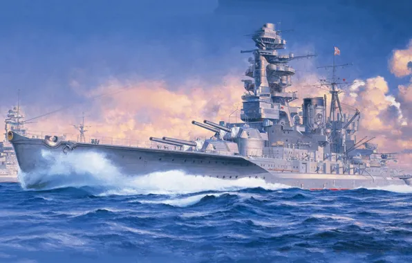 Линейный корабль, Нагато, IJN Battleship Nagato 1941, Головной корабль одноимённого типа, линкор японского императорского флота
