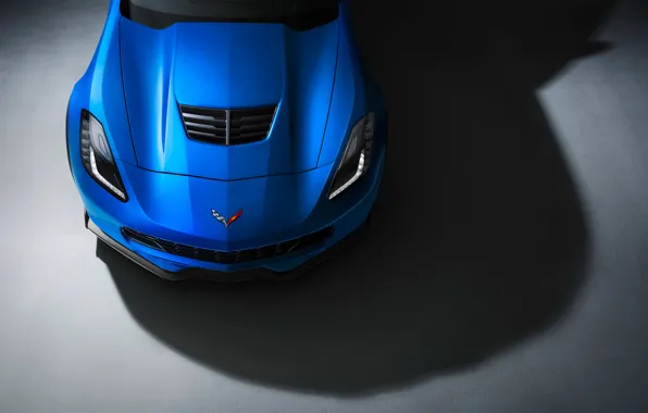 Картинка Z06, Corvette, Chevrolet, Muscle, Car, Blue, Front, Color