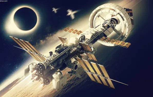 Планета, корабли, Spaceship concept