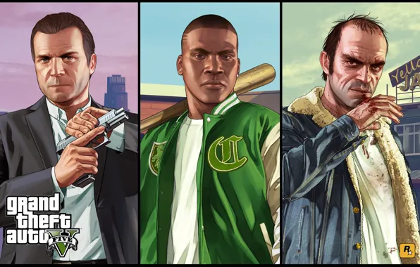 Michael, franklin, trevor, GTAV