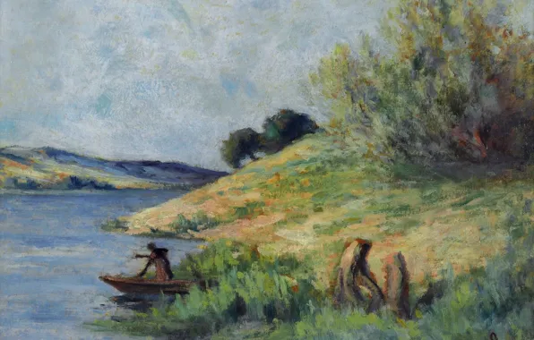 Пейзаж, картина, Берега Сены, Максимильен Люс, Maximilien Luce