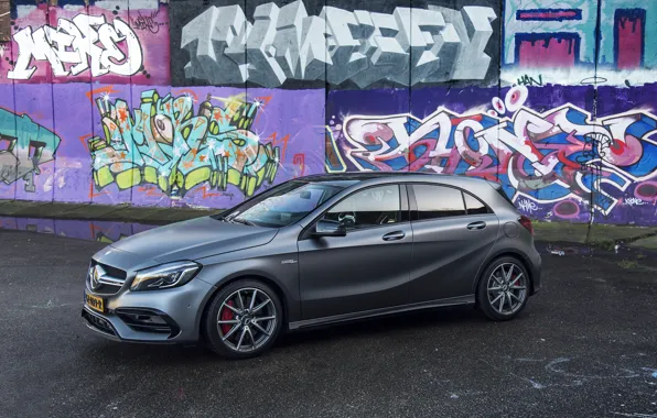 Mercedes, AMG, Turbo, A45, 2016, grafiti