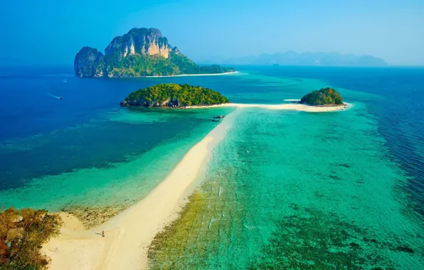 Пляж, острова, океан, Таиланд, Thailand, Koh-Mor