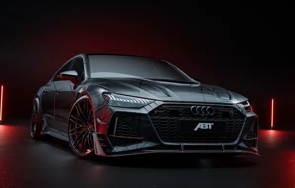 Car, lights, custom, Audi RS7, ABT Audi RS7