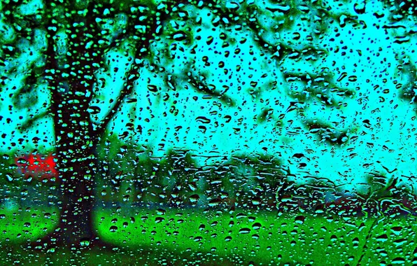 Картинка стекло, вода, капли, дождь, окно
