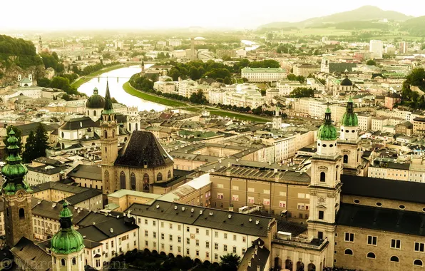 Город, панорама, Salzburg
