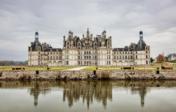 France, castle, architecture, building, Chambord