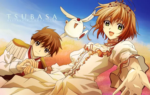 Девушка, аниме, парень, Tsubasa Reservoir Chronicles