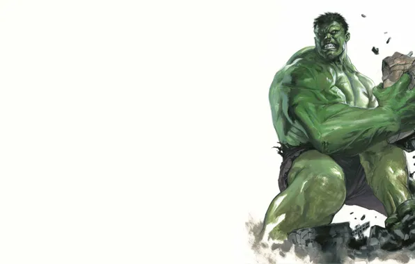 Картинка обломки, зеленый, Халк, Hulk, свирепый, Marvel Comics