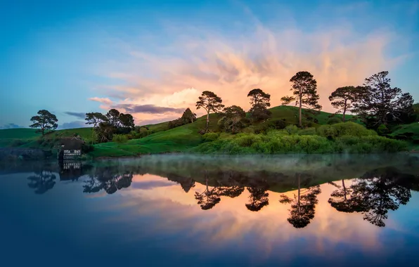 Landscape, Hobbiton, Morning