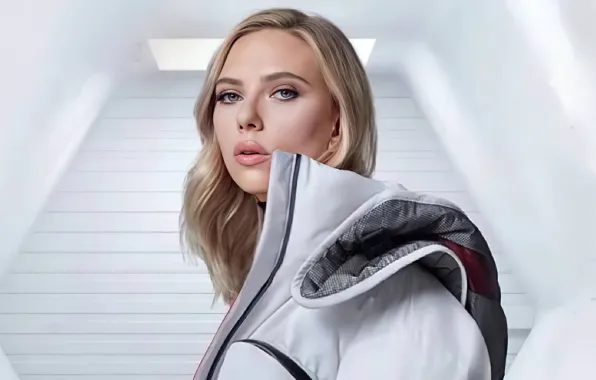 Картинка взгляд, девушка, лицо, фото, макияж, актриса, Scarlett Johansson, губы
