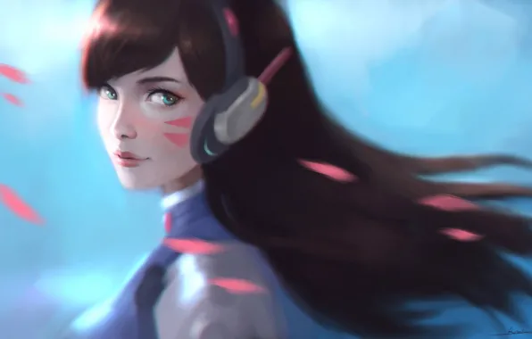 Картинка Game, Blizzard Entertainment, Overwatch, D.Va, Ханна Сон, Hanna Son