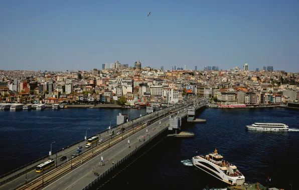 City, turkey, istanbul, galata bridge