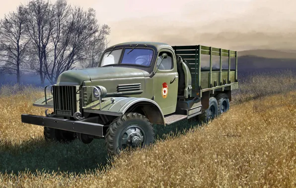 СССР, грузовой автомобиль, Повышенной проходимости, автомобиль военного назначения, ЗиС-151