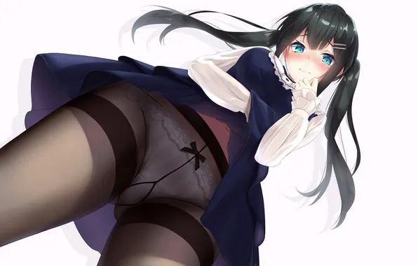 Girl, sexy, lingerie, pantsu, panties, long hair, dress, anime