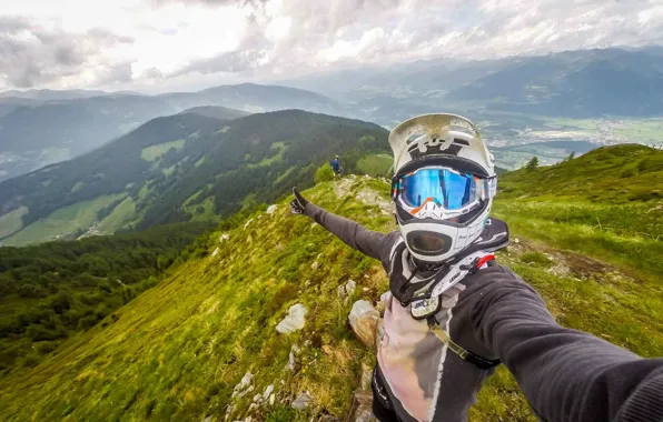 Горы, природа, велосипед, велик, downhill, даунхилл