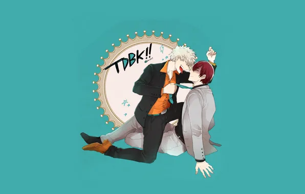 Парни, Boku No Hero Academia, Тодороки Шото, Моя Геройская Академия, Бакуго Катсуки