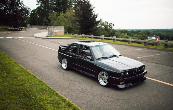 Картинка черный, тюнинг, бмв, BMW, black, tuning, E30