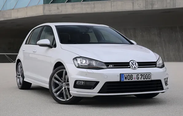 Белый, Volkswagen, Golf, фольксваген, 5-door, R-Line