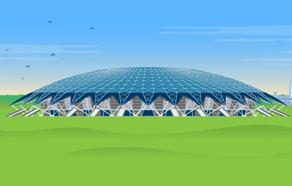 Футбол, арт, Россия, cosmos, Самара, Самара Арена, Cosmos Arena, Stadium Samara Arena
