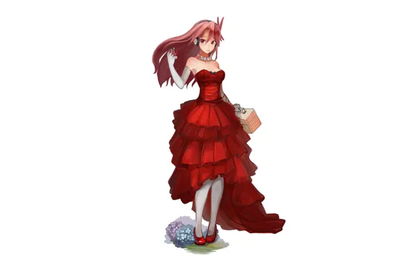 Chelsea, red dress, Akame ga kill, убийца Акаме, night raid
