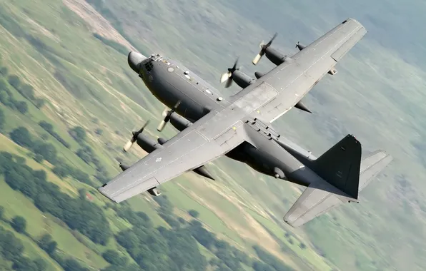 Картинка полёт, самолёт, военно-транспортный, C-130M