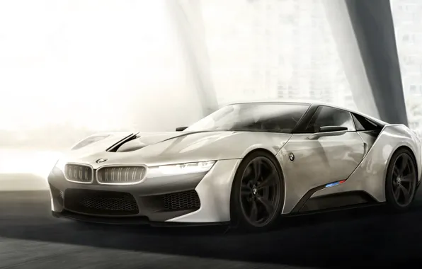 Авто, Рисунок, Белый, concept, BMW, Машины, Арт, Автомобили