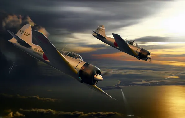 Mitsubishi, Zero, A6M, японский лёгкий палубный истребитель, Императорский флот Японии