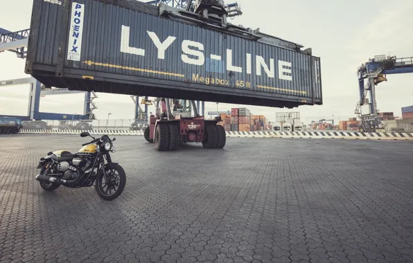 Yamaha, moto, style, yellow, industrial, 2016, XV950