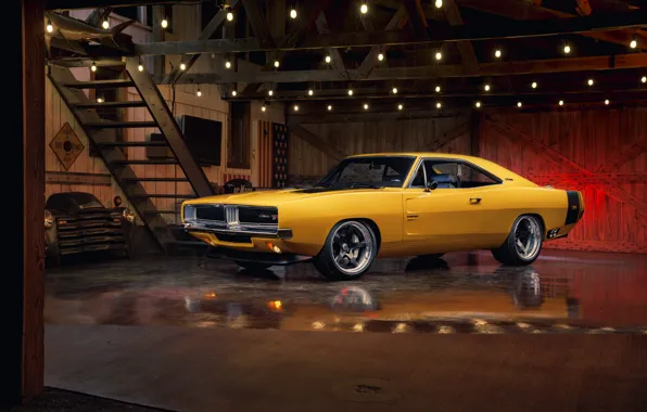Dodge, Charger, Yellow, Dodge Charger, Garage, Ringbrothers, 2022, Captiv