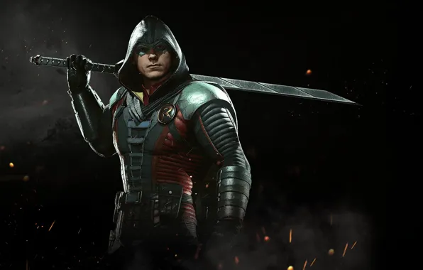 Картинка sword, game, Robin, NetherRealm Studios, Injustice 2, Son of Batman, Damian Wayne