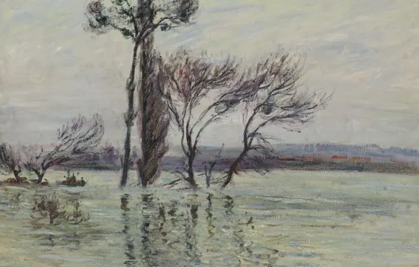 Пейзаж, картина, Гюстав Луазо, Gustave Loiseau, Point Ile Submerged